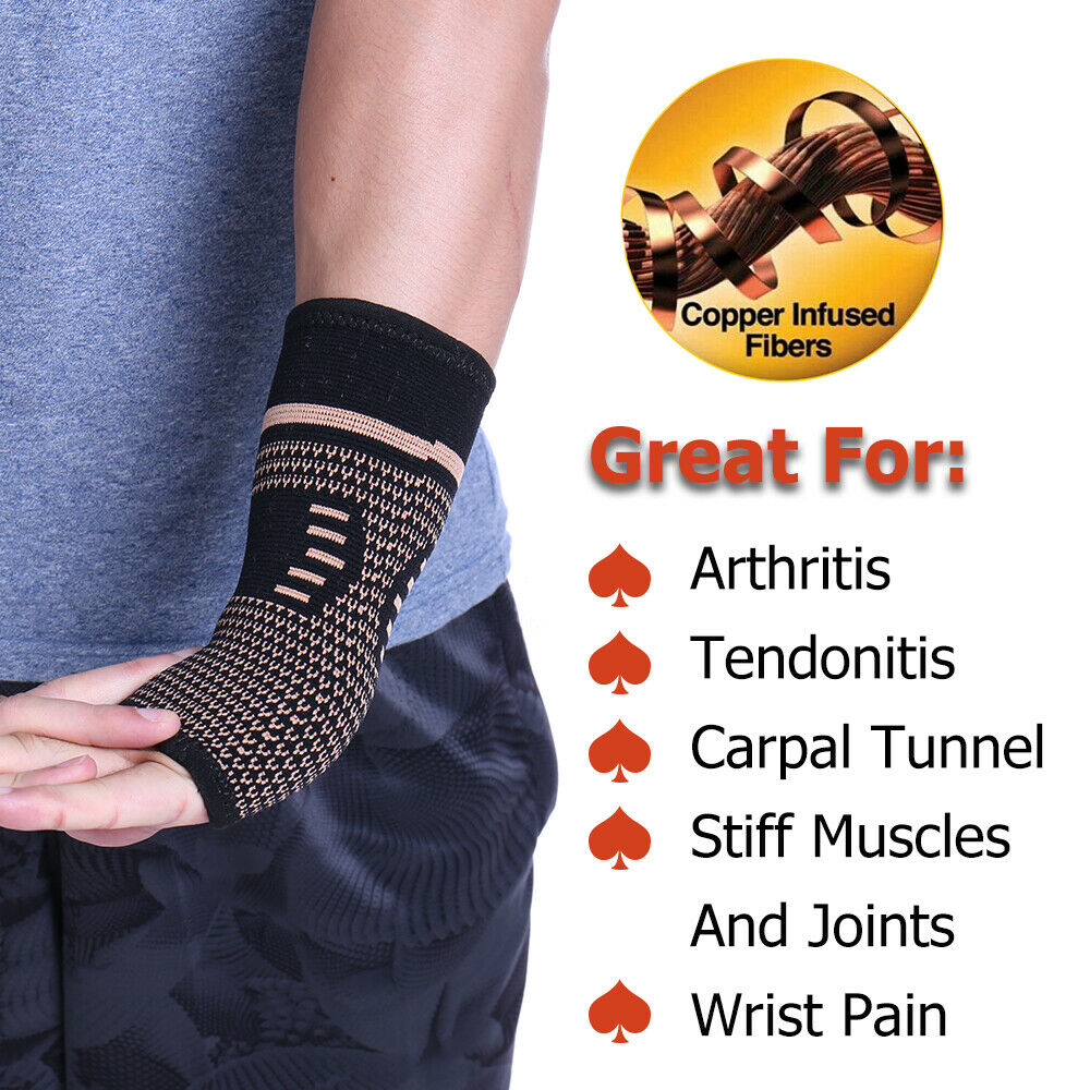 Copper Wrist + Hand Compression Brace