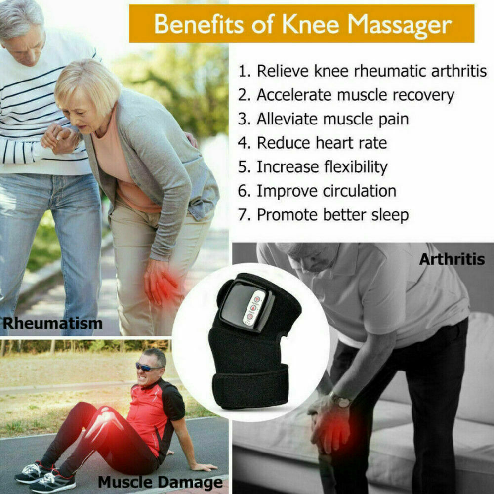 Rechargeable Heated Knee Massager for Arthritis & Pain Relief